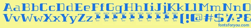 TabaibaWildPersonalUse Font – Blue Fonts on Yellow Background