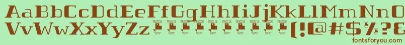 TabaibaWildPersonalUse Font – Brown Fonts on Green Background