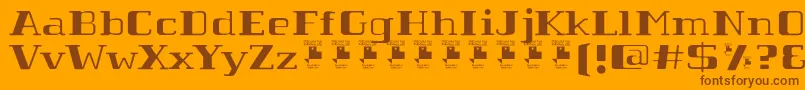 TabaibaWildPersonalUse Font – Brown Fonts on Orange Background
