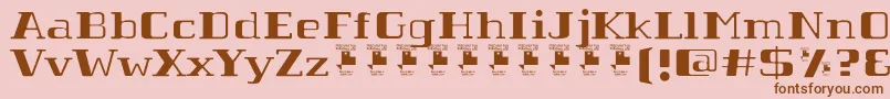 TabaibaWildPersonalUse Font – Brown Fonts on Pink Background