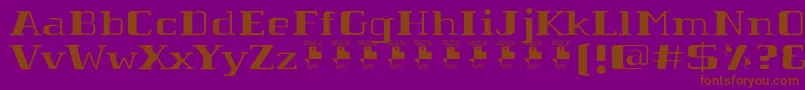 TabaibaWildPersonalUse Font – Brown Fonts on Purple Background