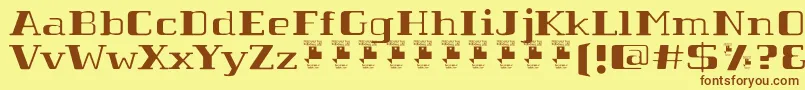 TabaibaWildPersonalUse Font – Brown Fonts on Yellow Background