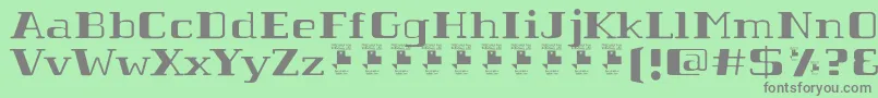 TabaibaWildPersonalUse Font – Gray Fonts on Green Background
