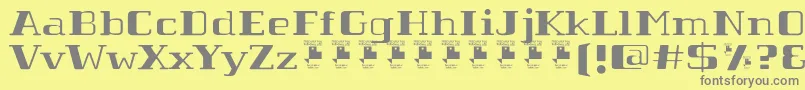 TabaibaWildPersonalUse Font – Gray Fonts on Yellow Background