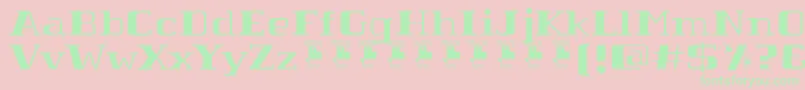 Шрифт TabaibaWildPersonalUse – зелёные шрифты на розовом фоне