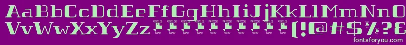 TabaibaWildPersonalUse Font – Green Fonts on Purple Background