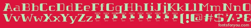 TabaibaWildPersonalUse Font – Green Fonts on Red Background