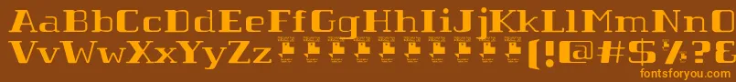 TabaibaWildPersonalUse Font – Orange Fonts on Brown Background