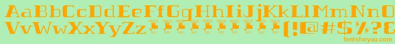 TabaibaWildPersonalUse Font – Orange Fonts on Green Background