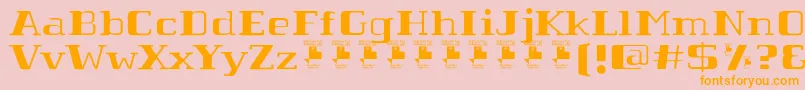 TabaibaWildPersonalUse-Schriftart – Orangefarbene Schriften auf rosa Hintergrund