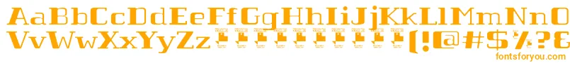 TabaibaWildPersonalUse Font – Orange Fonts on White Background