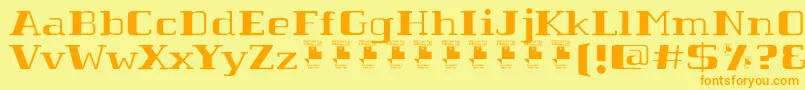 TabaibaWildPersonalUse Font – Orange Fonts on Yellow Background