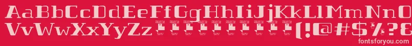 TabaibaWildPersonalUse Font – Pink Fonts on Red Background
