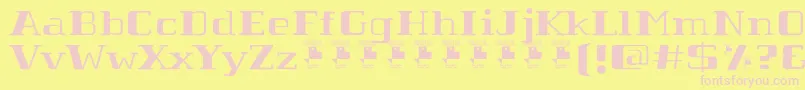 TabaibaWildPersonalUse Font – Pink Fonts on Yellow Background