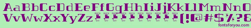 TabaibaWildPersonalUse Font – Purple Fonts on Green Background