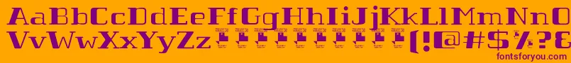 TabaibaWildPersonalUse Font – Purple Fonts on Orange Background