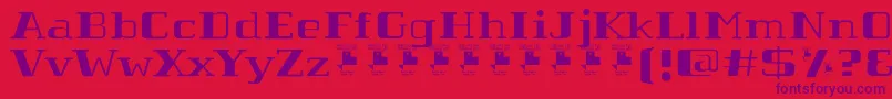 TabaibaWildPersonalUse Font – Purple Fonts on Red Background