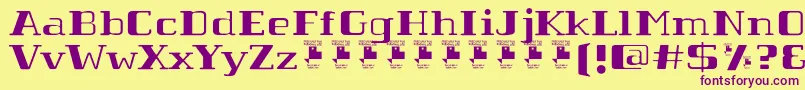 TabaibaWildPersonalUse Font – Purple Fonts on Yellow Background