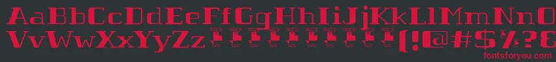 Шрифт TabaibaWildPersonalUse – красные шрифты на чёрном фоне