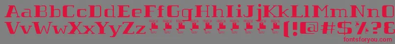 TabaibaWildPersonalUse Font – Red Fonts on Gray Background