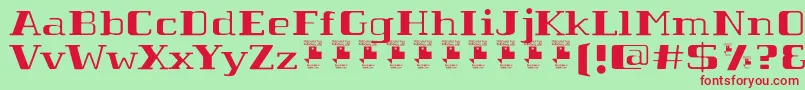 TabaibaWildPersonalUse Font – Red Fonts on Green Background