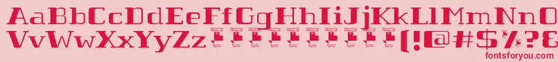 TabaibaWildPersonalUse Font – Red Fonts on Pink Background