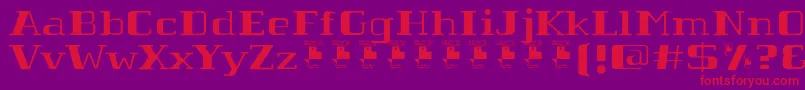 TabaibaWildPersonalUse Font – Red Fonts on Purple Background