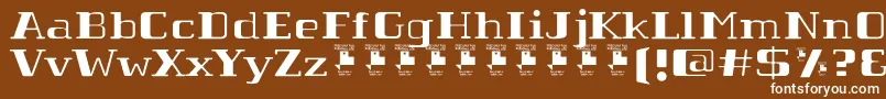 TabaibaWildPersonalUse Font – White Fonts on Brown Background