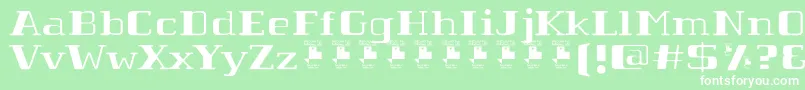 TabaibaWildPersonalUse Font – White Fonts on Green Background