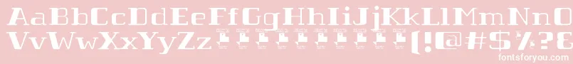 Шрифт TabaibaWildPersonalUse – белые шрифты на розовом фоне