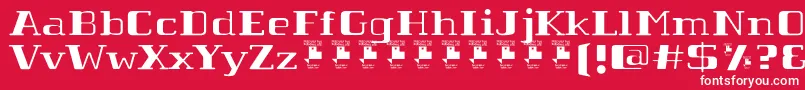 TabaibaWildPersonalUse Font – White Fonts on Red Background