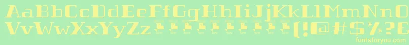 TabaibaWildPersonalUse Font – Yellow Fonts on Green Background