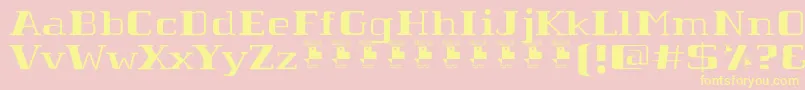 Шрифт TabaibaWildPersonalUse – жёлтые шрифты на розовом фоне