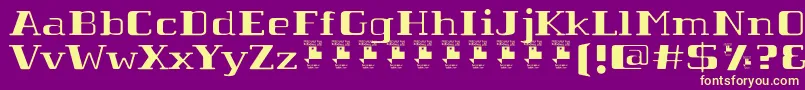 TabaibaWildPersonalUse Font – Yellow Fonts on Purple Background