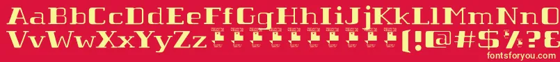 TabaibaWildPersonalUse Font – Yellow Fonts on Red Background