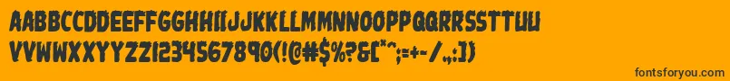 Johnnytorchcond Font – Black Fonts on Orange Background