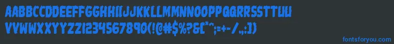Johnnytorchcond Font – Blue Fonts on Black Background