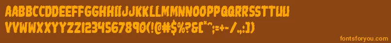 Johnnytorchcond Font – Orange Fonts on Brown Background