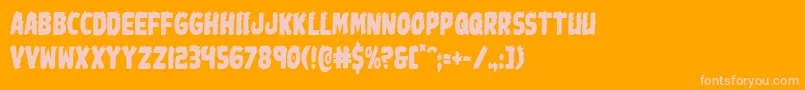 Johnnytorchcond Font – Pink Fonts on Orange Background