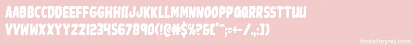 Johnnytorchcond Font – White Fonts on Pink Background