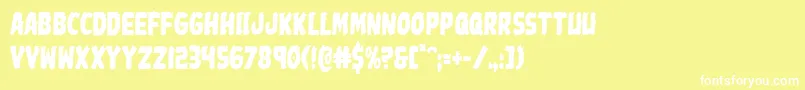 Johnnytorchcond Font – White Fonts on Yellow Background