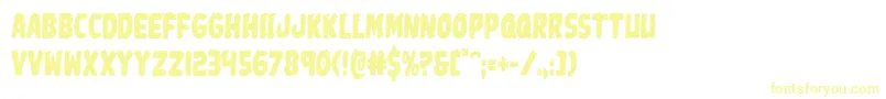 Johnnytorchcond Font – Yellow Fonts on White Background