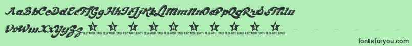 ChocdTrial Font – Black Fonts on Green Background