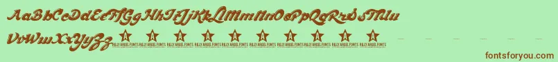 ChocdTrial Font – Brown Fonts on Green Background