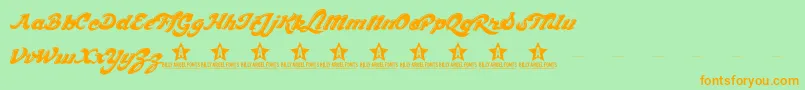 ChocdTrial Font – Orange Fonts on Green Background