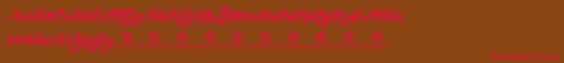 ChocdTrial Font – Red Fonts on Brown Background