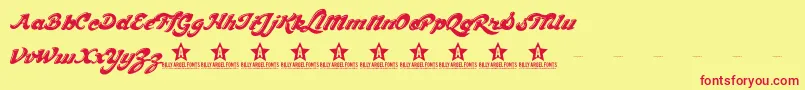 ChocdTrial Font – Red Fonts on Yellow Background