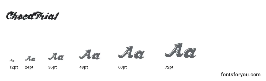 ChocdTrial Font Sizes