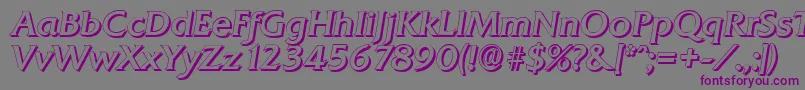QuadratshadowItalic Font – Purple Fonts on Gray Background