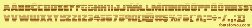 Rogueherograd Font – Brown Fonts on Yellow Background